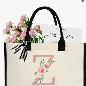 Floral Canvas Tote Bag